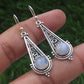 NATURAL RAINBOW MOONSTONE GEMSTONE 925 SOLID STERLING SILVER PENDANT