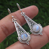 NATURAL RAINBOW MOONSTONE GEMSTONE 925 SOLID STERLING SILVER PENDANT