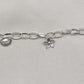 Sterling Silver Charm Bracelet: Leaf, Shell & Flower Charms - Handmade