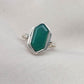 Green Onyx Hexagon Ring: 925 Sterling Silver, Handmade Jewelry