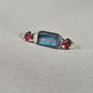 925 SOLID STERLING SILVER NATURAL LABRADORITE GEMSTONE HANDMADE RING, GARNET WEDDING RING ALL SIZES AVAILABLE