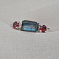 925 SOLID STERLING SILVER NATURAL LABRADORITE GEMSTONE HANDMADE RING, GARNET WEDDING RING ALL SIZES AVAILABLE