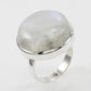 925 SOLID STERLING SILVER NATURAL RAINBOW MOONSTONE GEMSTONES HANDMADE RING, ALL SIZES AVAILABLE