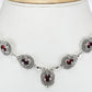 925 SOLID STERLING SILVER NATURAL GARNET HANDMADE NECKLACE,18 INCHES