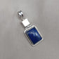 Lapis Lazuli & Mother of Pearl Pendant: 925 Sterling Silver Boho Necklace