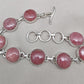 Rhodochrosite 925 Sterling Silver Bracelet: Handmade Pink Gemstone Jewelry