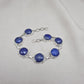 925 Sterling Silver Lapis Lazuli Bracelet Blue Gemstone Jewelry Statement Bracelet Gift for Her