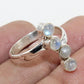 925 SOLID STERLING SILVER NATURAL RAINBOW MOONSTONE GEMSTONES HANDMADE RING, ALL SIZES AVAILABLE