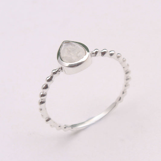 925 SOLID STERLING SILVER NATURAL RAINBOW MOONSTONE GEMSTONES HANDMADE RING, ALL SIZES AVAILABLE