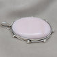 Natural Pink Opal 925 Sterling Silver Pendant: Handmade Oval Gemstone Necklace