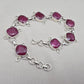 Ruby Bracelet 925 Sterling Silver Red Gemstone Jewelry