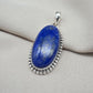 Lapis Lazuli Pendant 925 Sterling Silver September Birthstone Necklace Boho Jewelry Handmade Pendant