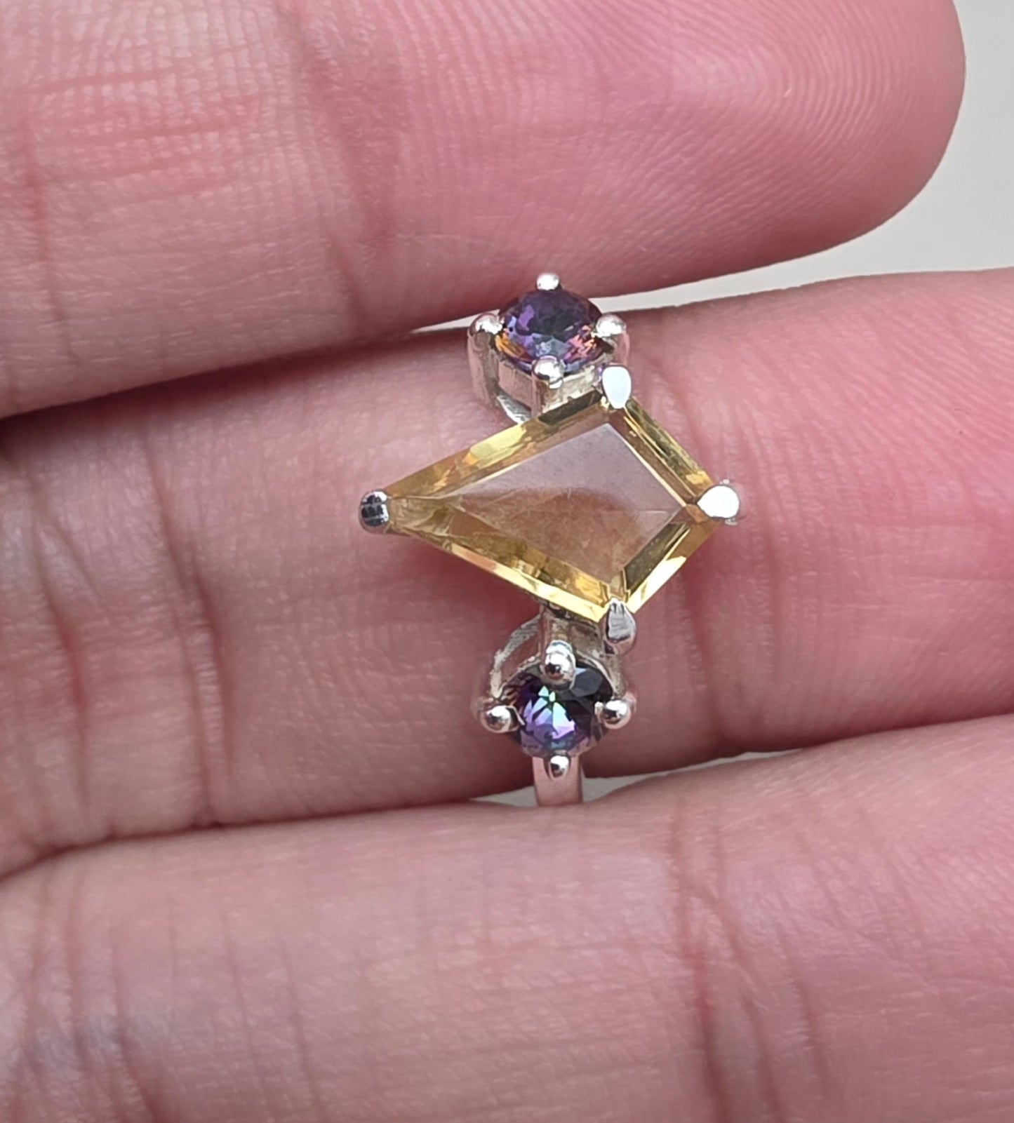 925 SOLID STERLING SILVER NATURAL CITRINE GEMSTONE HANDMADE RING, MYSTIC WEDDING RING ALL SIZES AVAILABLE