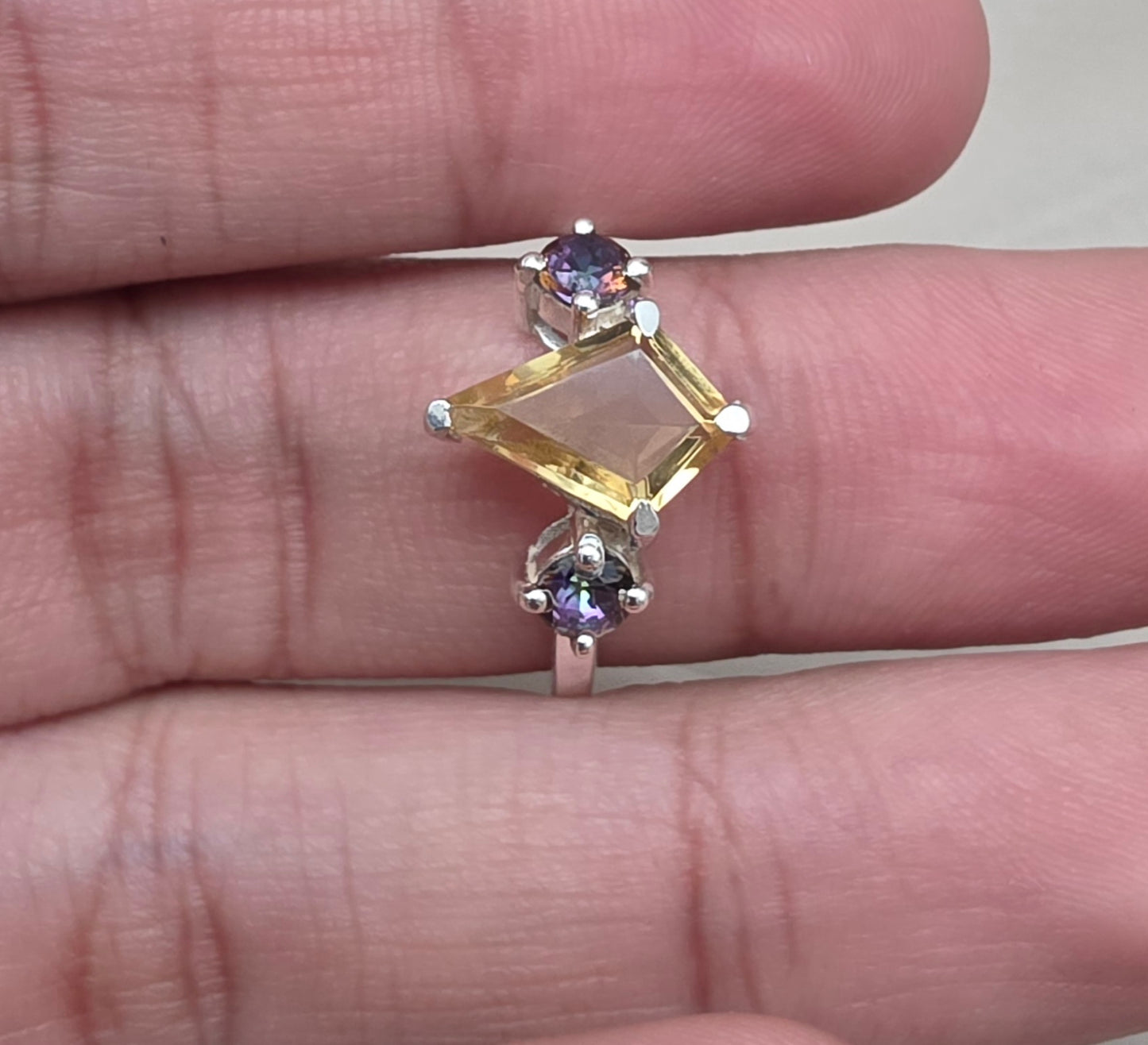 925 SOLID STERLING SILVER NATURAL CITRINE GEMSTONE HANDMADE RING, MYSTIC WEDDING RING ALL SIZES AVAILABLE