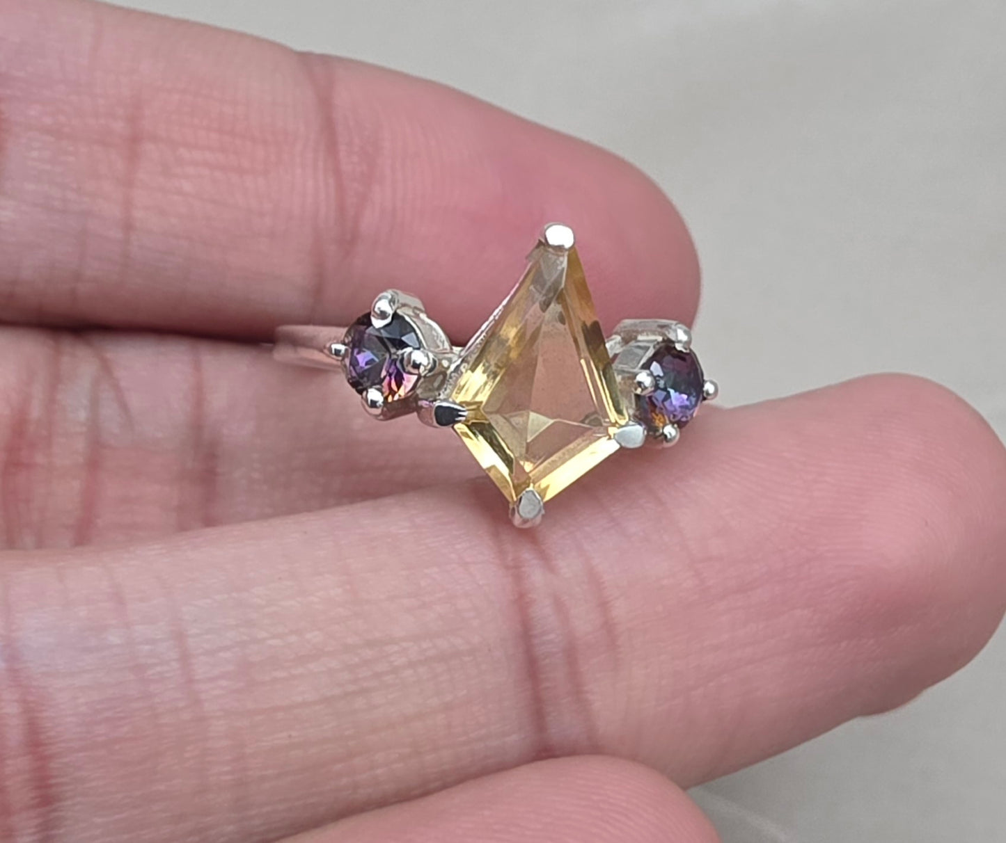 925 SOLID STERLING SILVER NATURAL CITRINE GEMSTONE HANDMADE RING, MYSTIC WEDDING RING ALL SIZES AVAILABLE