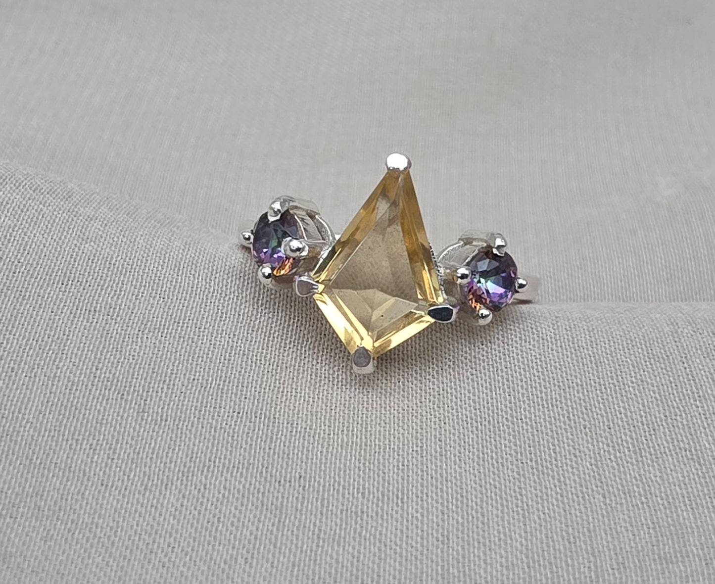 925 SOLID STERLING SILVER NATURAL CITRINE GEMSTONE HANDMADE RING, MYSTIC WEDDING RING ALL SIZES AVAILABLE