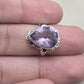 925 Sterling Silver Amethyst Ring Pear Shape Purple Gemstone Statement Ring February Birthstone