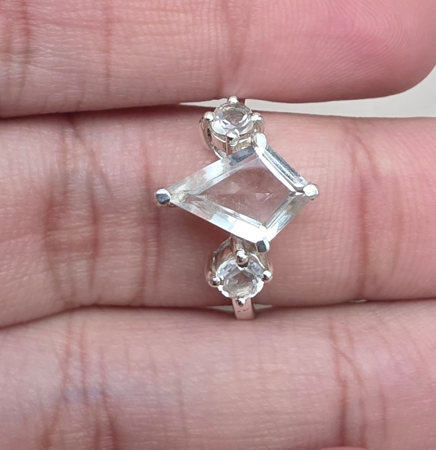 925 SOLID STERLING SILVER NATURAL CRYSTAL GEMSTONE HANDMADE RING, ALL SIZES AVAILABLE