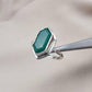 Green Onyx Hexagon Ring: 925 Sterling Silver, Handmade Jewelry