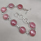 Rhodochrosite 925 Sterling Silver Bracelet: Handmade Pink Gemstone Jewelry