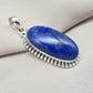 Lapis Lazuli Pendant 925 Sterling Silver September Birthstone Necklace Boho Jewelry Handmade Pendant