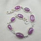 925 Sterling Silver Ruby Oval Faceted Gemstone Bracelet Handmade Boho Jewelry