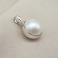 Pearl Pendant 925 Sterling Silver Oval Dome Natural Gemstone Minimal Pendant Handmade Jewelry Gift