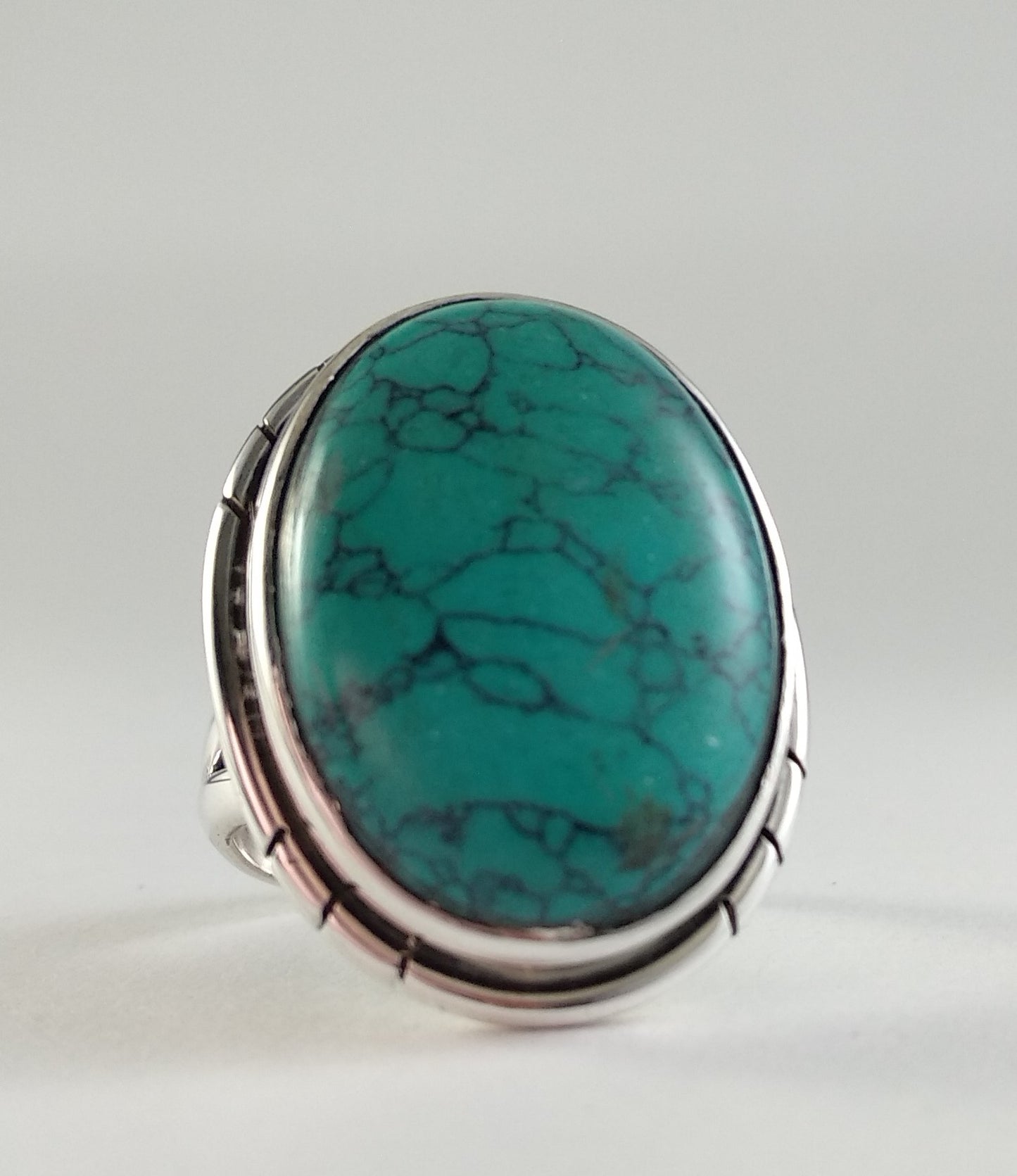 925 SOLID STERLING SILVER NATURAL TURQUOISE GEMSTONES HANDMADE RING, ALL SIZES AVAILABLE