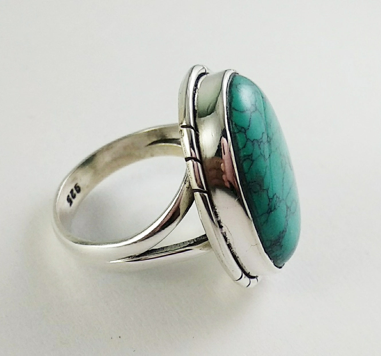925 SOLID STERLING SILVER NATURAL TURQUOISE GEMSTONES HANDMADE RING, ALL SIZES AVAILABLE