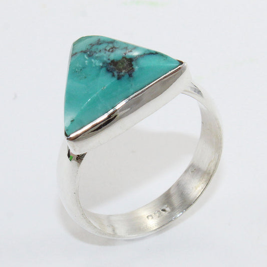 925 SOLID STERLING SILVER NATURAL TURQUOISE GEMSTONES HANDMADE RING, ALL SIZES AVAILABLE