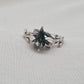 925 SOLID STERLING SILVER NATURAL MOSS AGATE GEMSTONE LEAF SILVER RING, ALL SIZES AVAILABLE