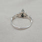 925 SOLID STERLING SILVER NATURAL MOSS AGATE GEMSTONE LEAF SILVER RING, ALL SIZES AVAILABLE