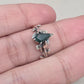 925 SOLID STERLING SILVER NATURAL MOSS AGATE GEMSTONE LEAF SILVER RING, ALL SIZES AVAILABLE