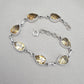 Citrine 925 Sterling Silver Pear Shape Faceted Yellow Gemstone Link Bracelet Handmade Boho Jewelry