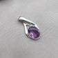 Amethyst Silver Pendant: Faceted 925 Sterling Gemstone, February Birthstone