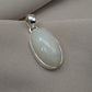 Natural White Opal Cabochon Pendant 925 Sterling Silver Handmade Oval Gemstone Jewelry Gifts