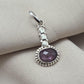 Handmade Oval Amethyst Pendant: 925 Sterling Silver Boho Jewelry