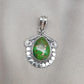 Green Copper Turquoise Pendant Necklace: 925 Sterling Silver Boho Jewelry
