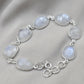 Rainbow Moonstone 925 Sterling Silver Bracelet Natural Handmade