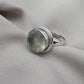 Handmade Sterling Silver Prehnite Ring, Natural Gemstone Statement Jewelry