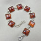 925 Sterling Silver Cognac Amber Bracelet Handmade Gemstone Jewelry Gift for Women