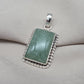 Green Aventurine Pendant 925 Sterling Silver May Birthstone Necklace Healing Heart Chakra Jewelry