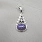 Handmade Charoite 925 Sterling Silver Pendant: Purple Gemstone Boho Necklace