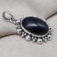 Handmade Black Onyx Sterling Silver Pendant: Protection Amulet