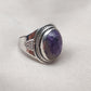 Natural Charoite 925 Sterling Silver Ring: Handmade Boho Gemstone Jewelry