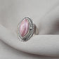 Rhodochrosite 925 Sterling Silver Ring Marquise Gemstone Boho Statement Ring Crystal Jewelry