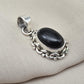 Black Onyx 925 Sterling Silver Pendant: Boho Protection Handmade Jewelry