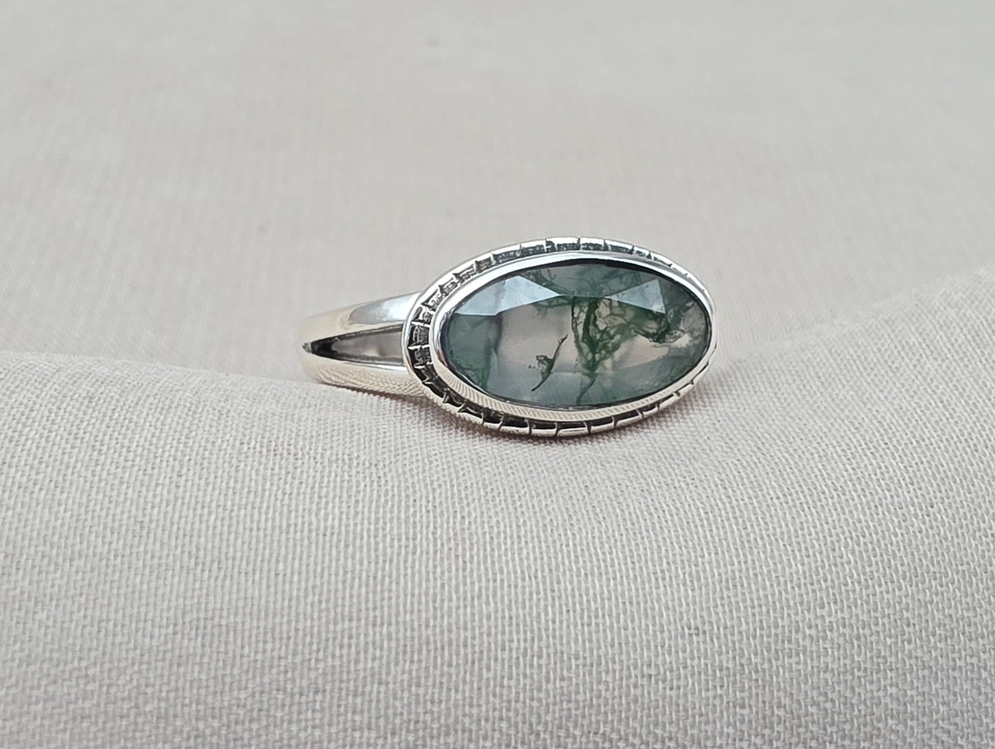 925 SOLID STERLING SILVER NATURAL MOSS AGATE GEMSTONE HANDMADE RING, ALL SIZES AVAILABLE (Copy) (Copy)