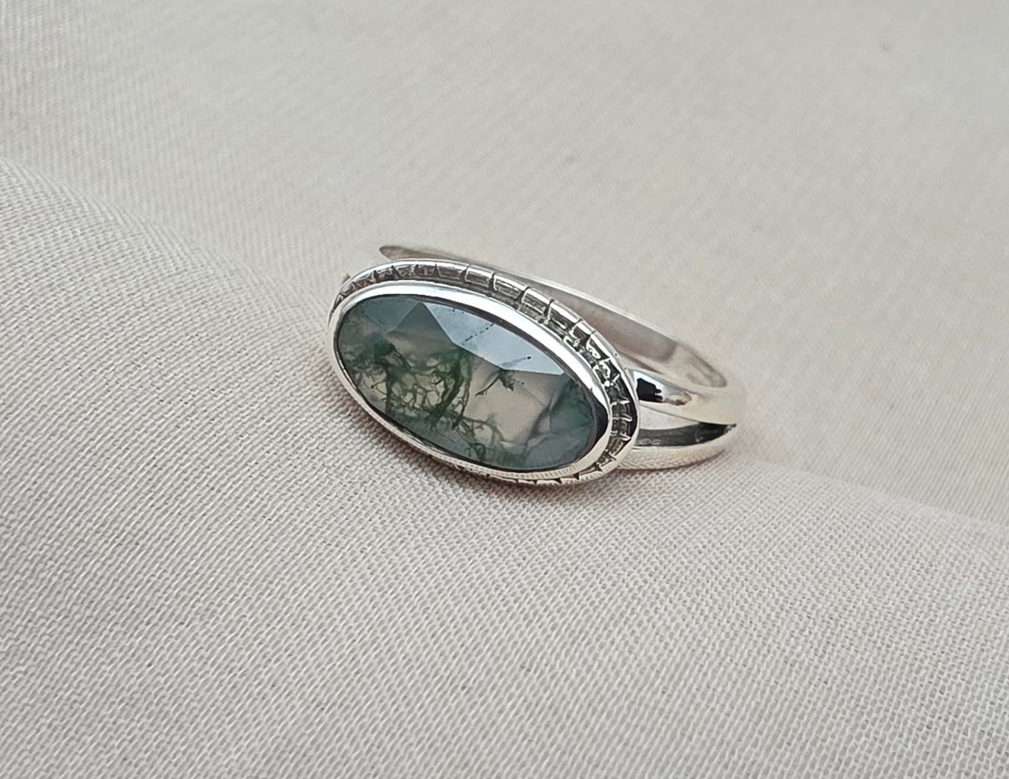 925 SOLID STERLING SILVER NATURAL MOSS AGATE GEMSTONE HANDMADE RING, ALL SIZES AVAILABLE (Copy) (Copy)