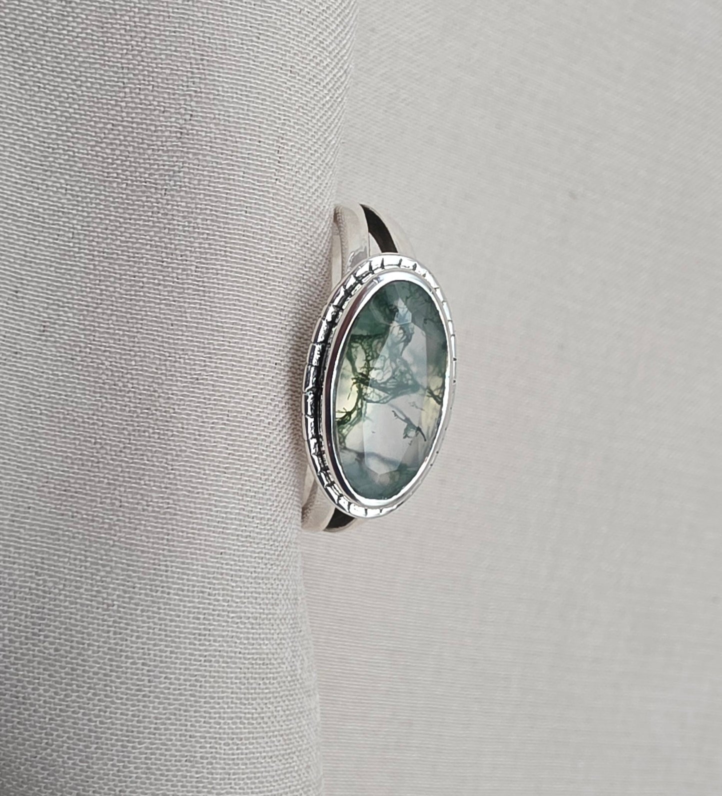 925 SOLID STERLING SILVER NATURAL MOSS AGATE GEMSTONE HANDMADE RING, ALL SIZES AVAILABLE (Copy) (Copy)